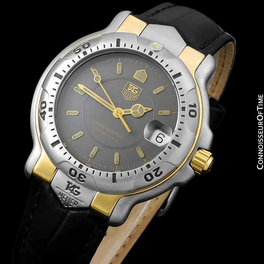 TAG Heuer Professional 6000 Mens Full Size Divers Stainless Steel & 18K Gold Watch - WH1152