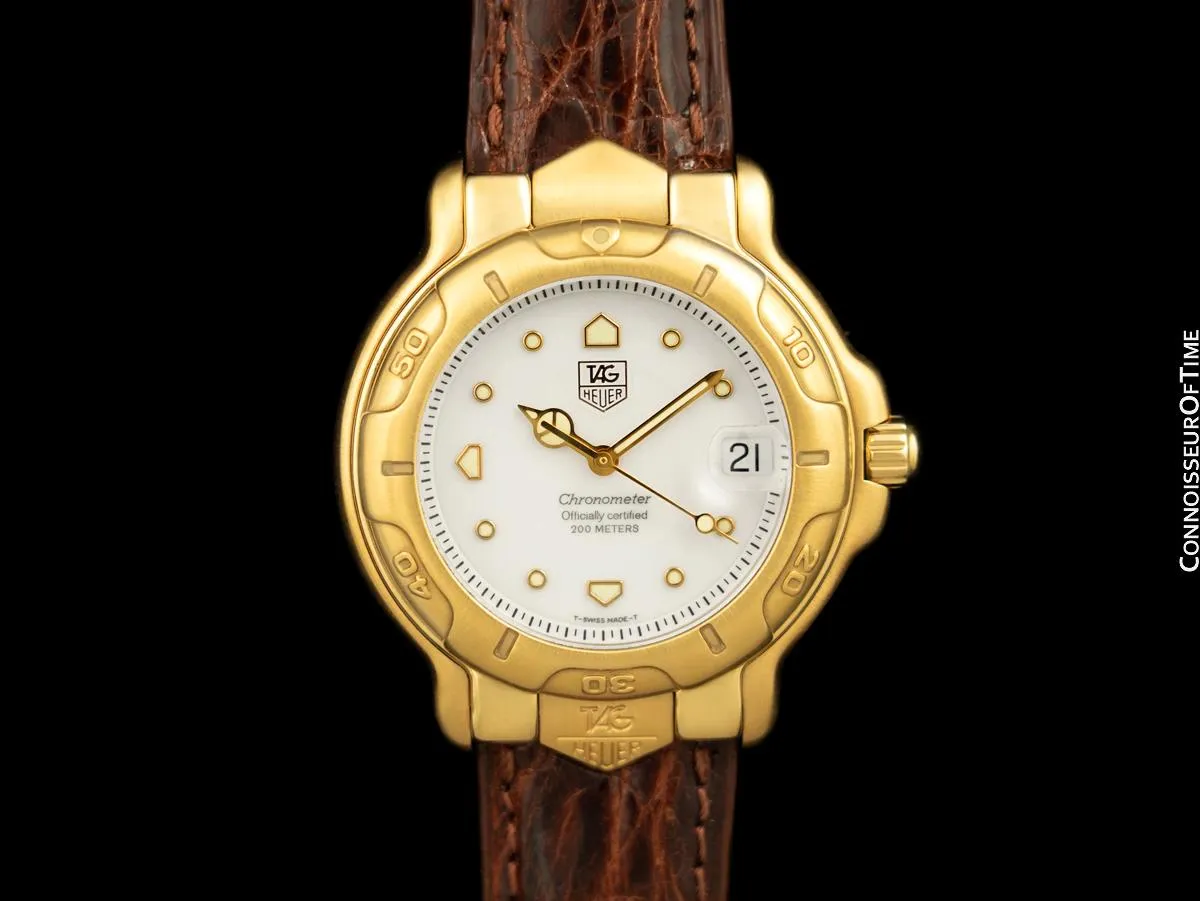 TAG Heuer Professional 6000 Mens Full Size Divers Watch - 18K Gold - WH514