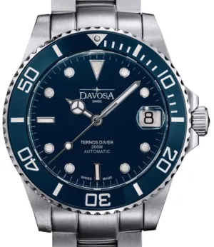 Ternos Medium Automatic 200m Swiss-Made Blue Men's Diver Watch 16619540 M OUTLET