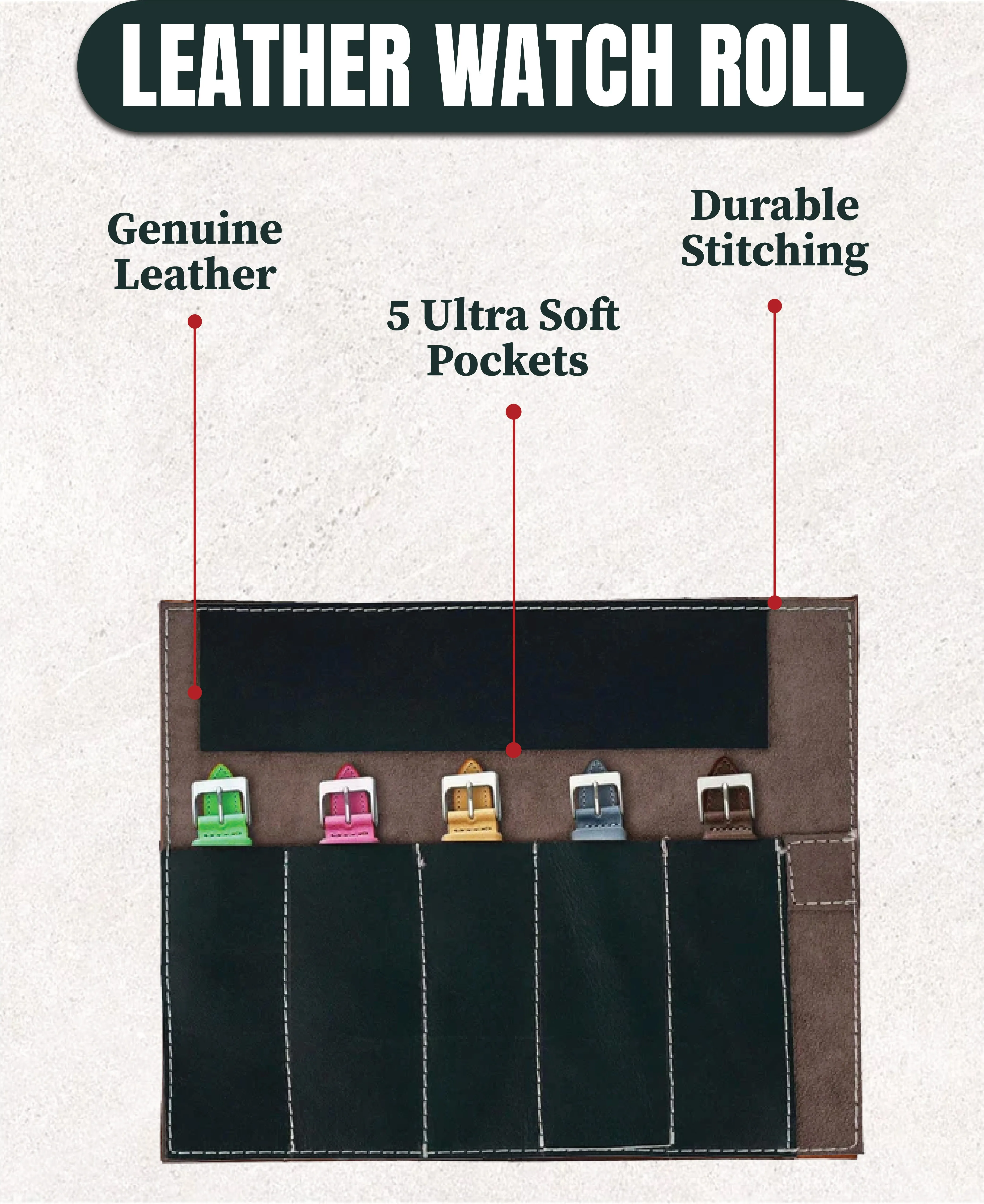 The Cambridgeshire Leather 5 watch strap cases Watch storage