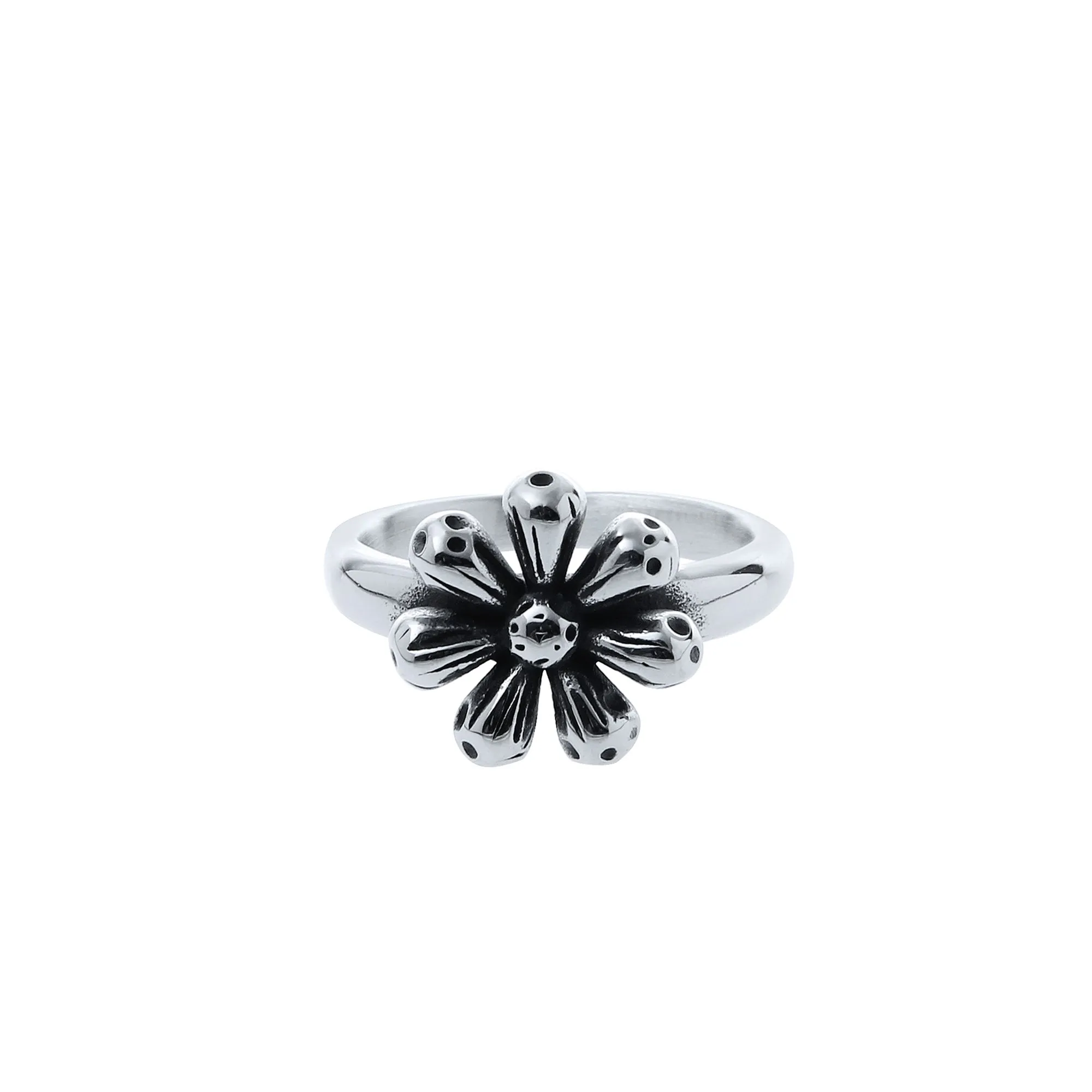 Three-dimensional Flower Vintage Ring