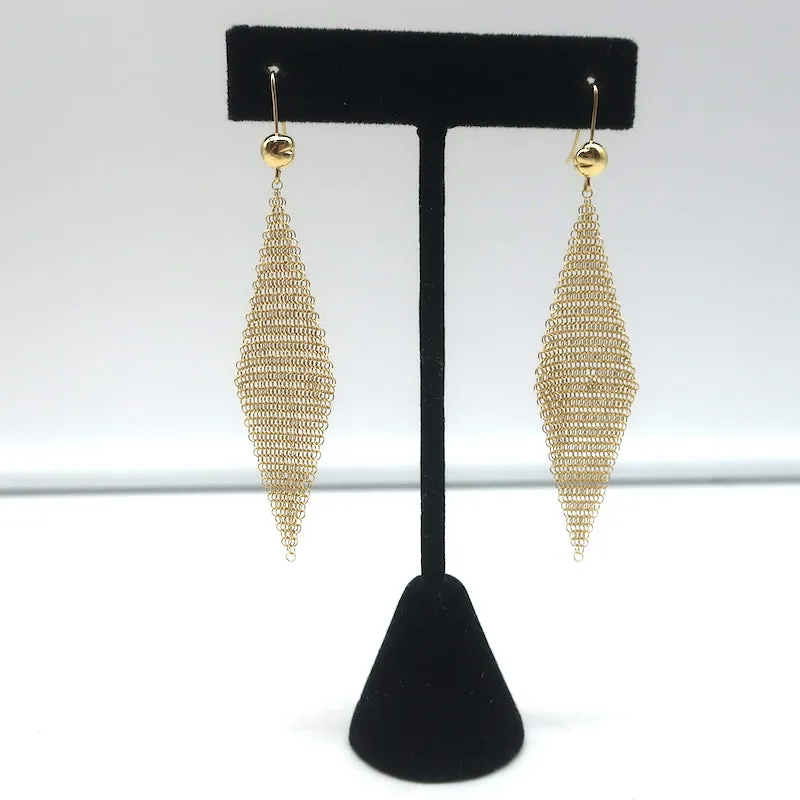 Tiffany & Co. Elsa Peretti Mesh Earrings 18k Gold
