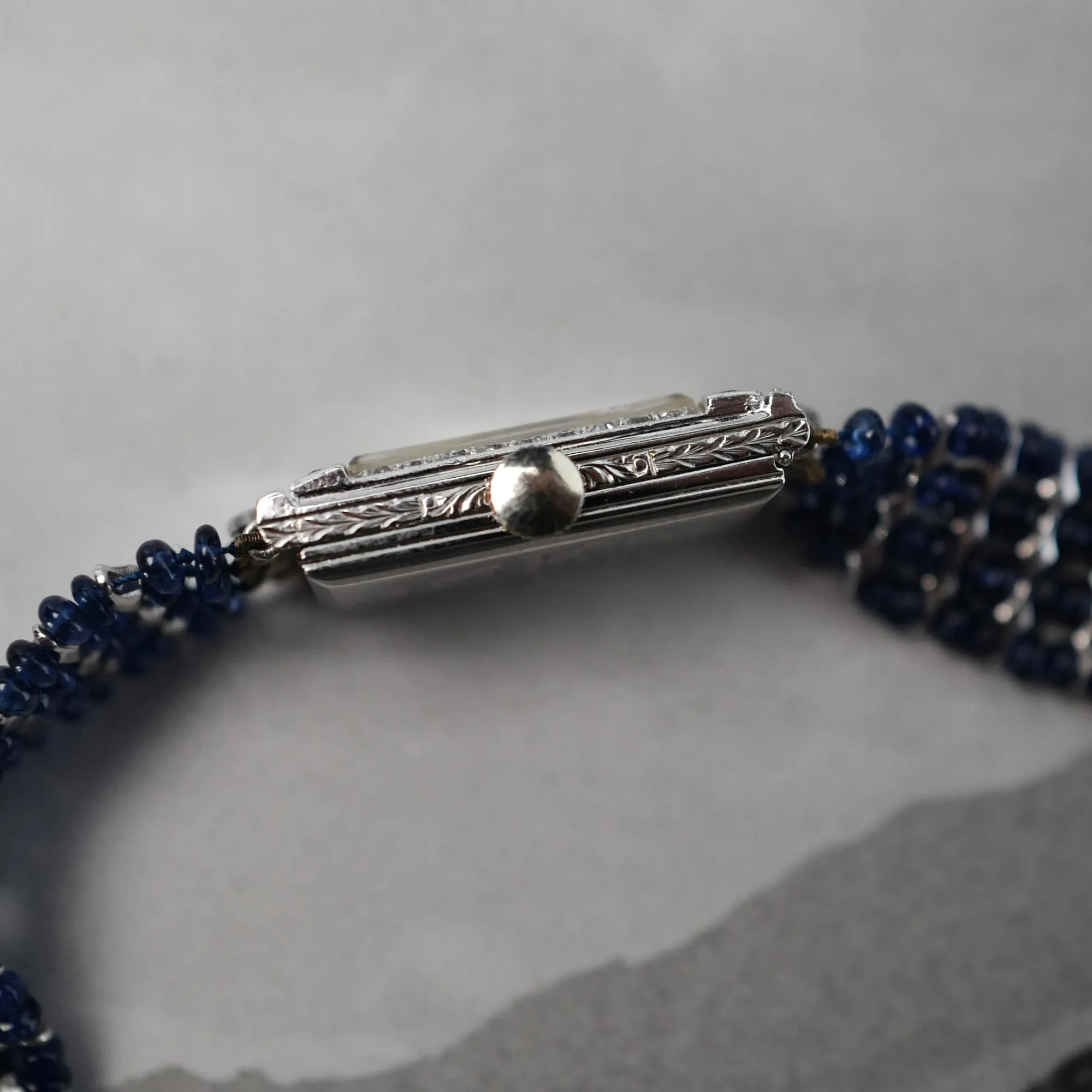 Tiffany & Co. Sapphire Diamond Art Deco Watch