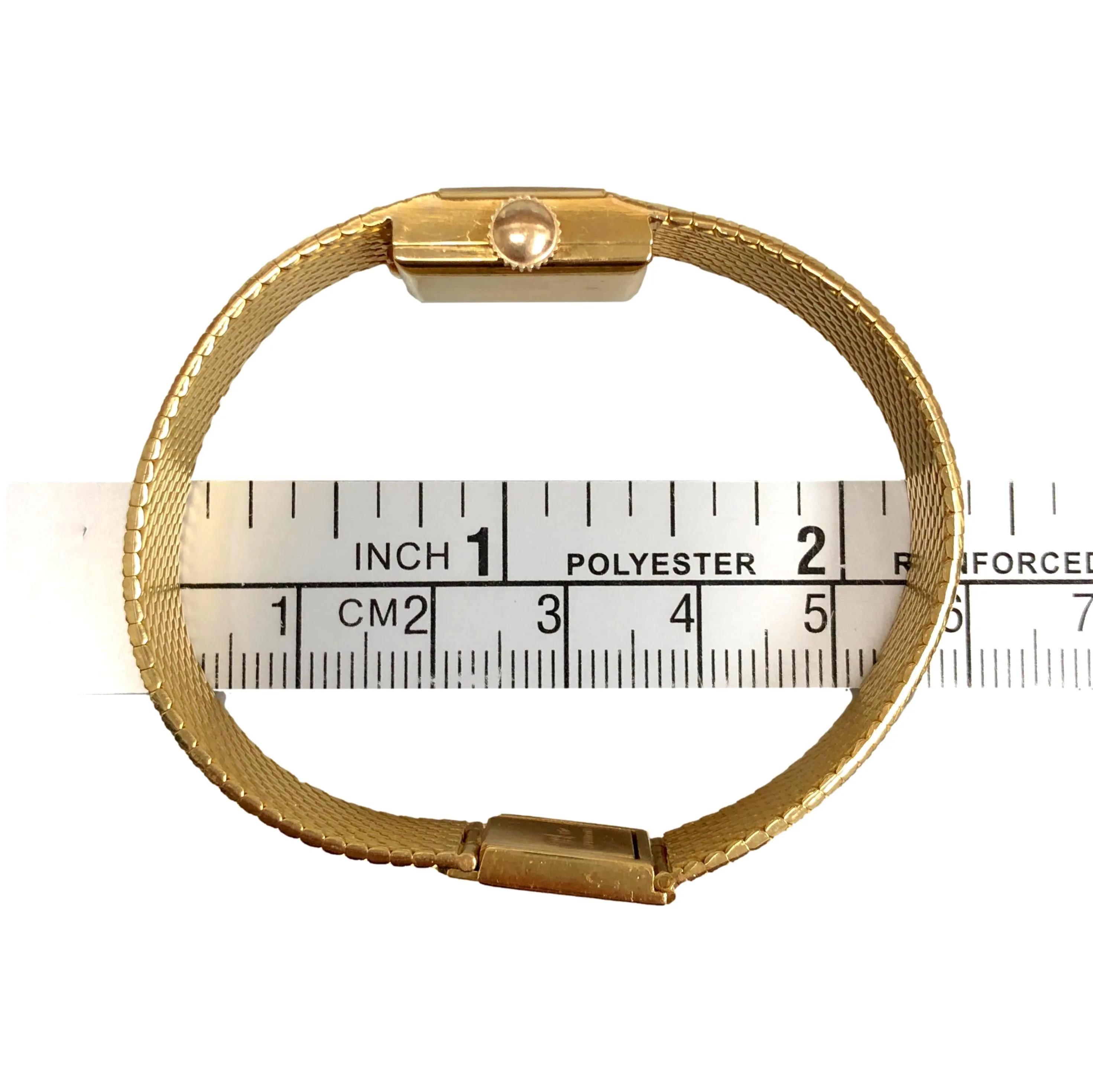 Tiffany & Co. Vintage 18K Yellow Gold Square Watch with mesh Bracelet- 1960's