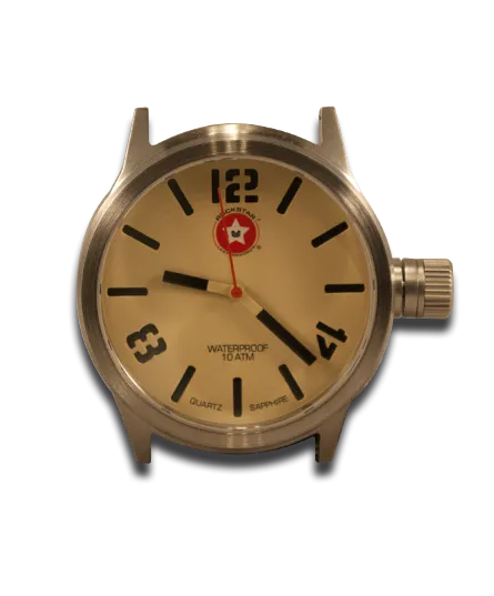 Timber Brown Stressed Wide Leather Cuff Watch