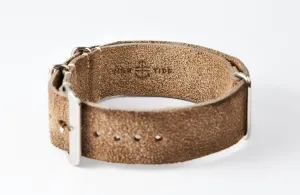 Time Tide Distressed Grey Suede Strap