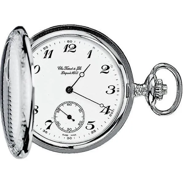 Tissot Pocket Watch Savonette Mechanical 49mm White Manual charge Ottone Finish Palladio T83.6.402.12