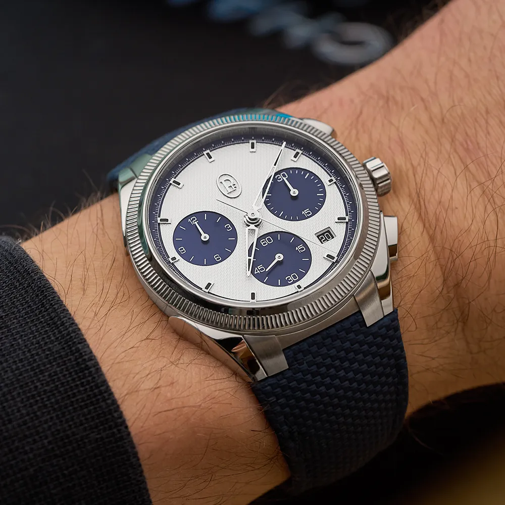Tonda PF Sport Chronograph Silver Milano Blue COSC