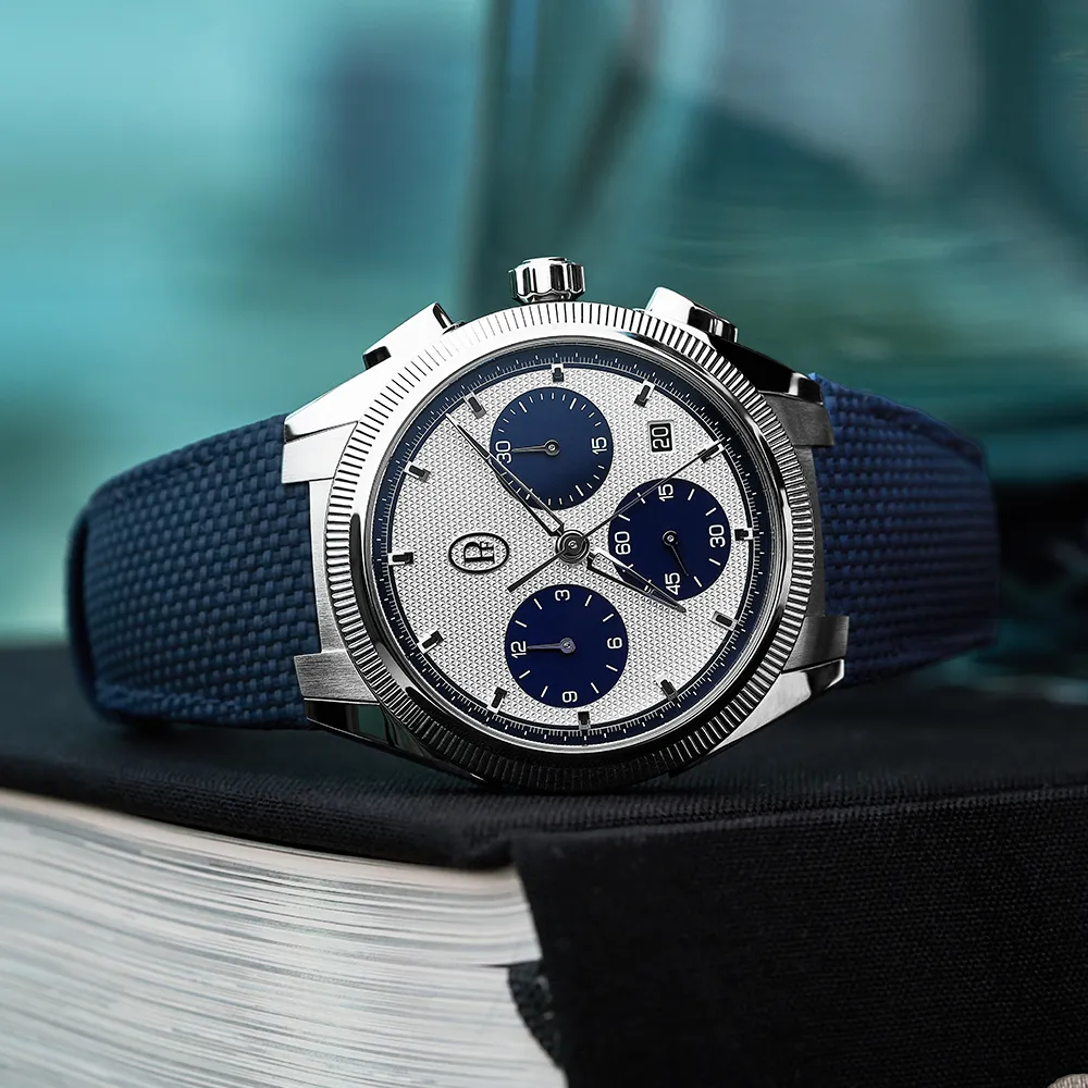 Tonda PF Sport Chronograph Silver Milano Blue COSC