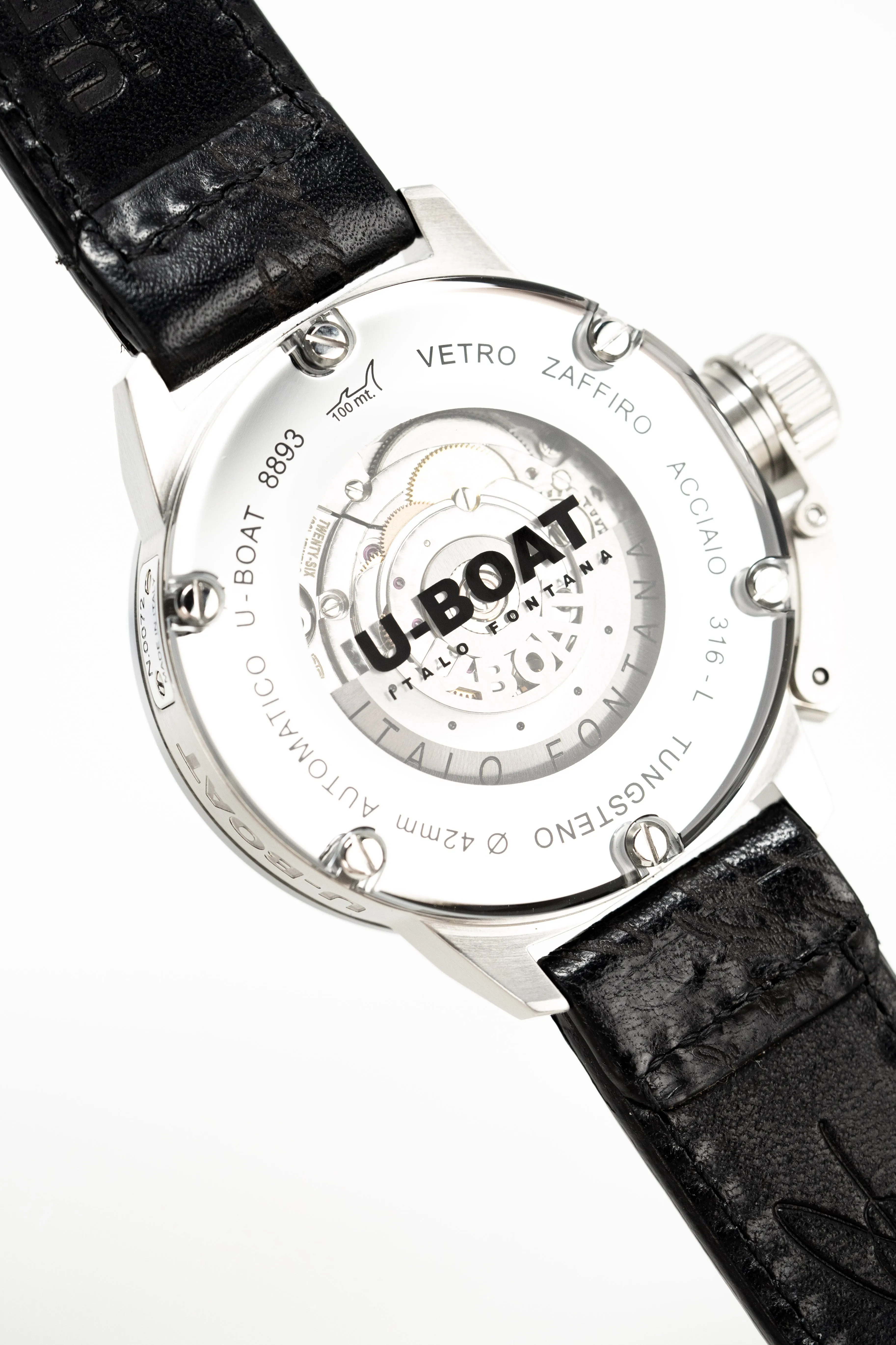 U-Boat Watch Classico Tungsten Black Leather 8893