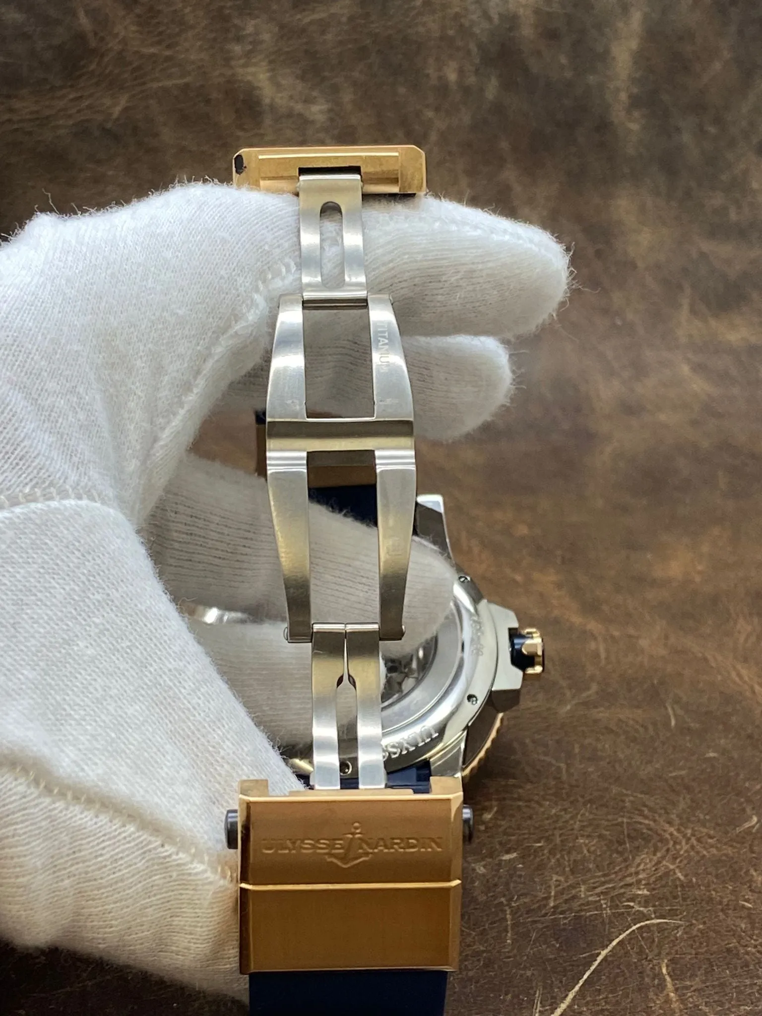 Ulysse Nardin Maxi Marine Diver Titanium & 18K Rose Gold 265-90-3/93 Blue Dial Automatic Men's Watch