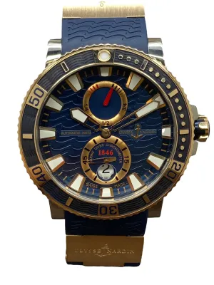 Ulysse Nardin Maxi Marine Diver Titanium & 18K Rose Gold 265-90-3/93 Blue Dial Automatic Men's Watch