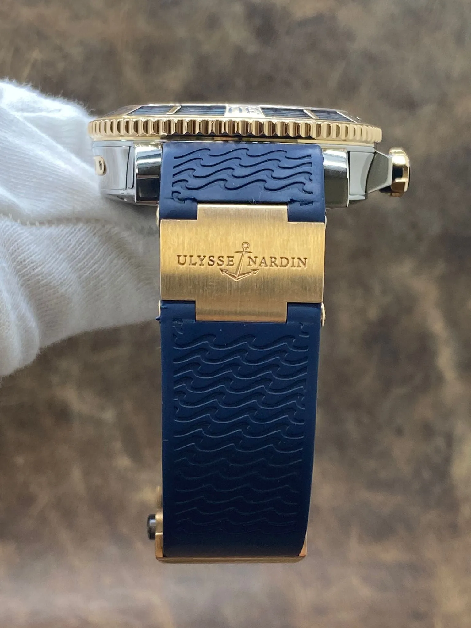 Ulysse Nardin Maxi Marine Diver Titanium & 18K Rose Gold 265-90-3/93 Blue Dial Automatic Men's Watch
