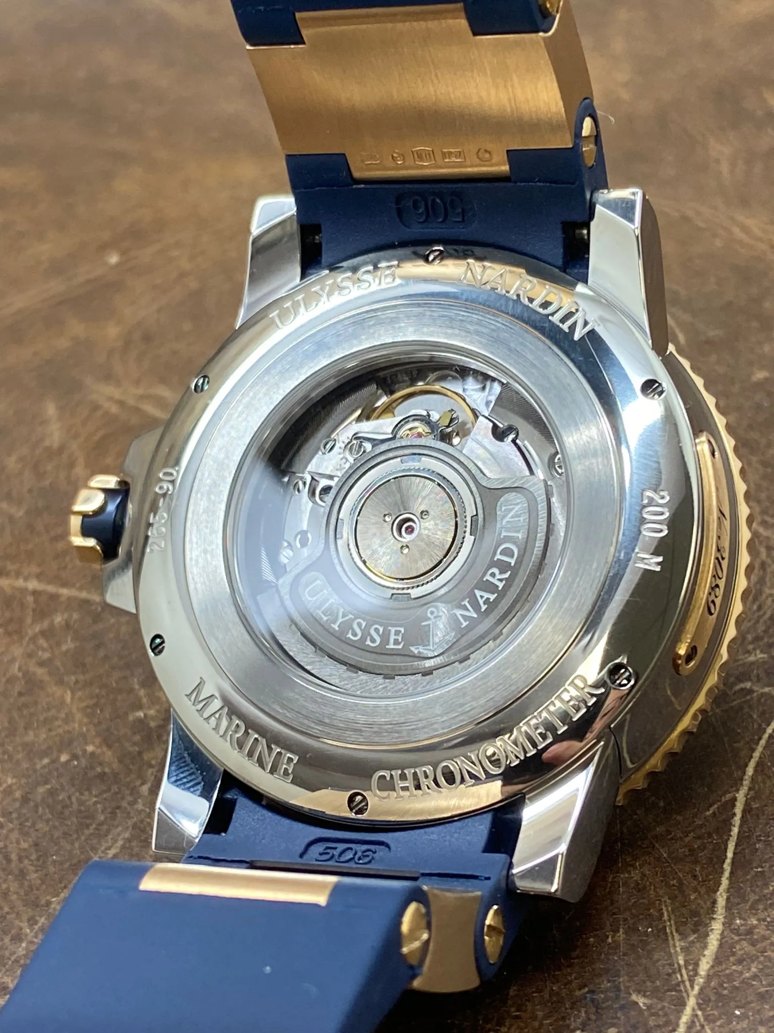 Ulysse Nardin Maxi Marine Diver Titanium & 18K Rose Gold 265-90-3/93 Blue Dial Automatic Men's Watch