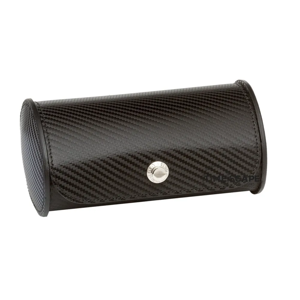 Underwood (London) - Double Round Watch Storage Case in Carbon Fiber