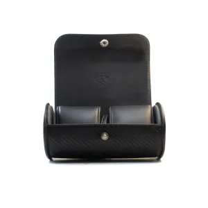 Underwood (London) - Double Round Watch Storage Case in Carbon Fiber