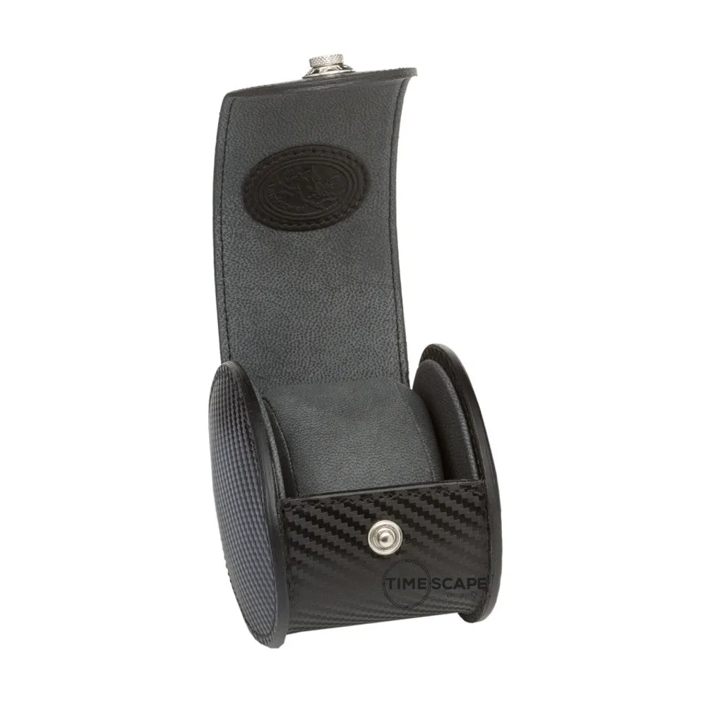 Underwood (London) - Single Round Watch Storage Case in Carbon Fiber