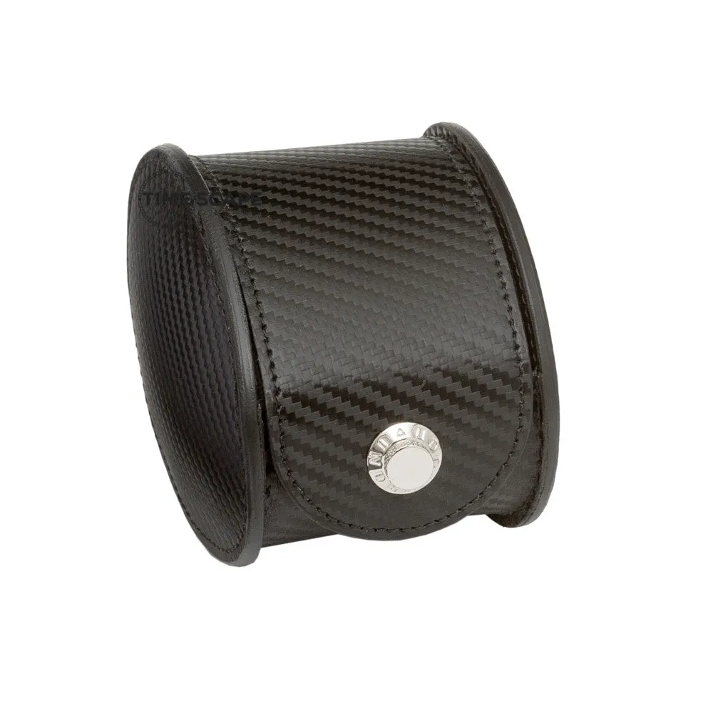 Underwood (London) - Single Round Watch Storage Case in Carbon Fiber