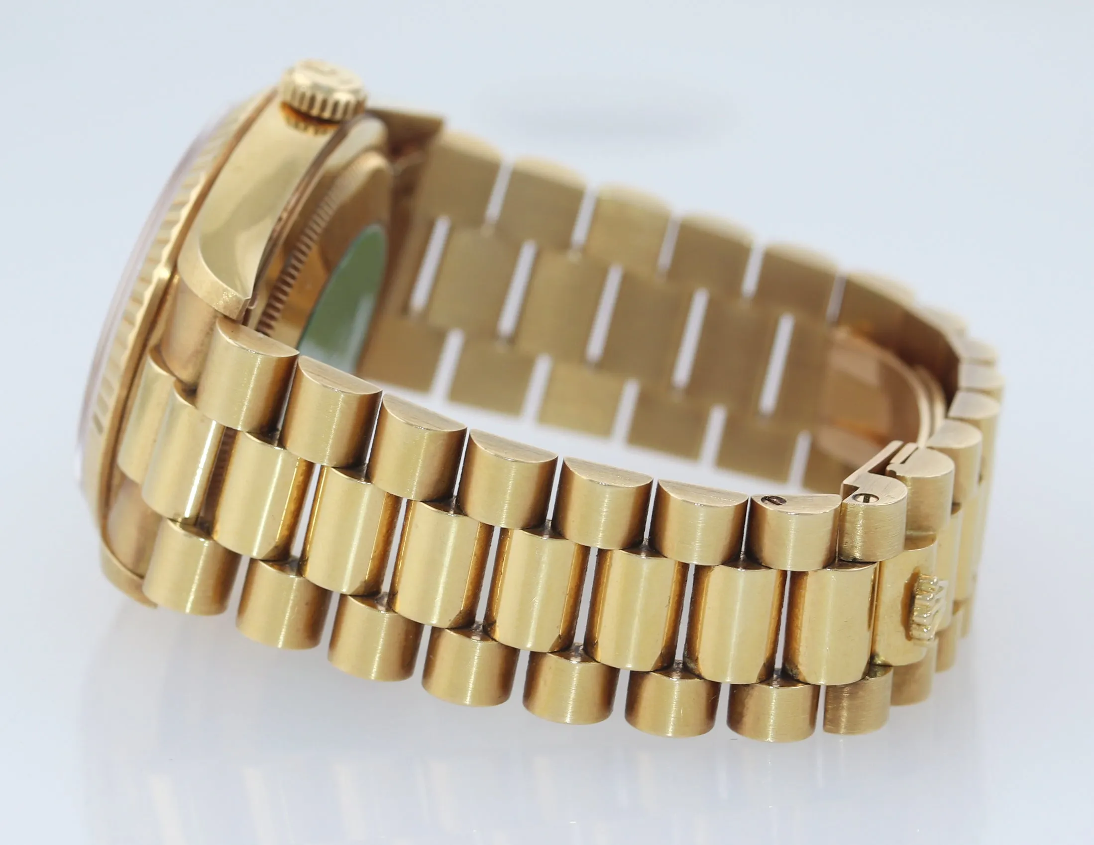 UNPOLISHED Rolex President 36mm Champagne Double Quick Gold Watch 18238 Patina