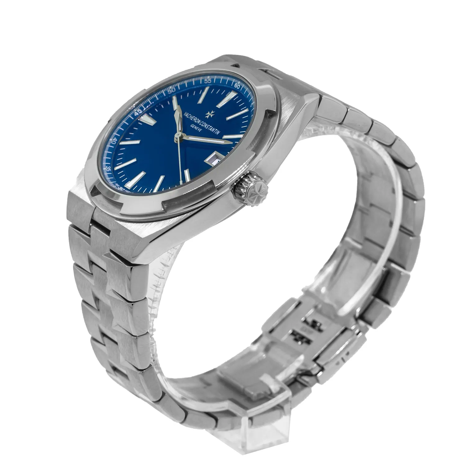 Vacheron Constantin Overseas Stainless Steel Blue Index Dial 4500V