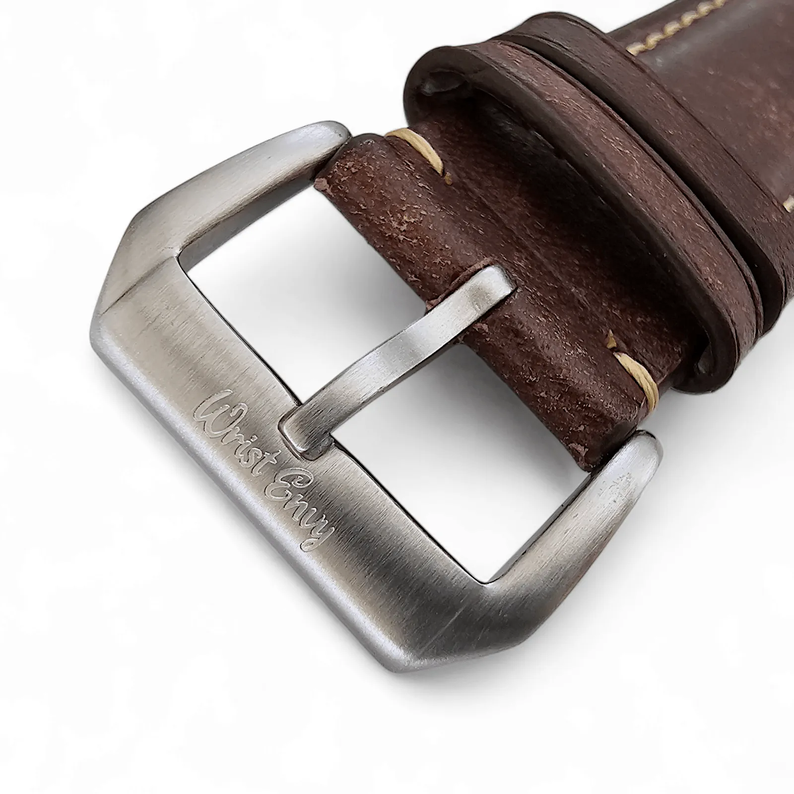 Vegetable Tanned Vintage Italian Leather Watch Strap 20mm 22mm Coffee Brown