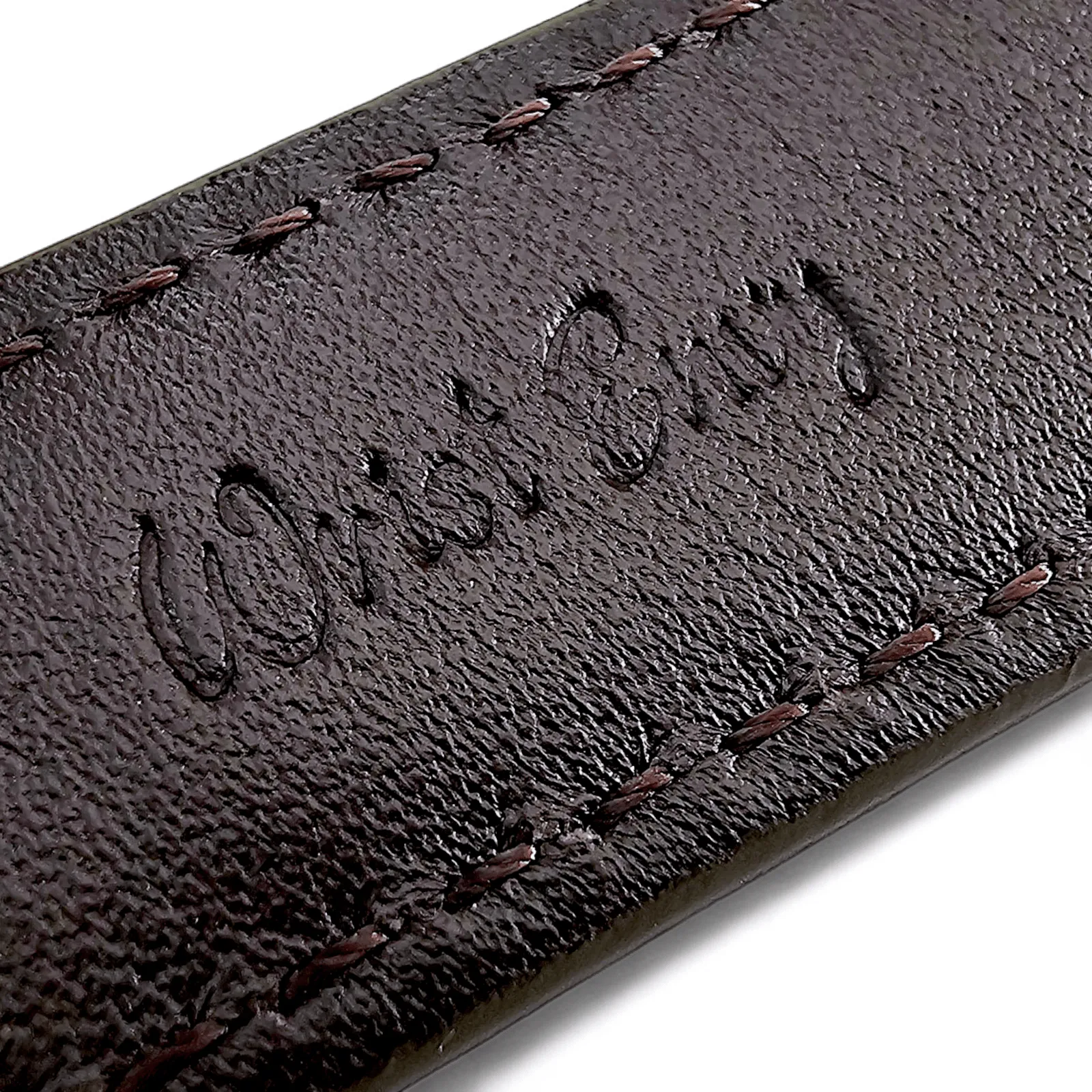 Vegetable Tanned Vintage Italian Leather Watch Strap 20mm 22mm Washed Black