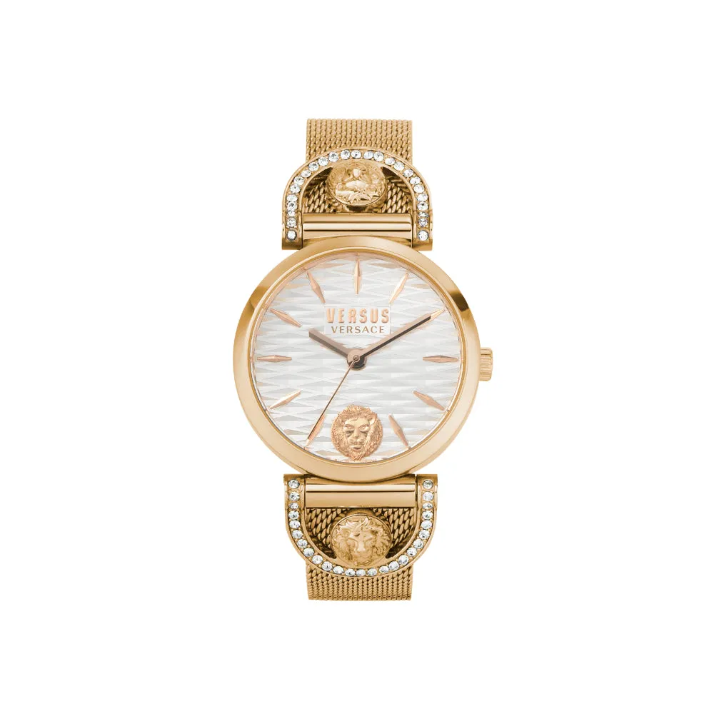 Versus Iseo Women White And Rose Gold Watch