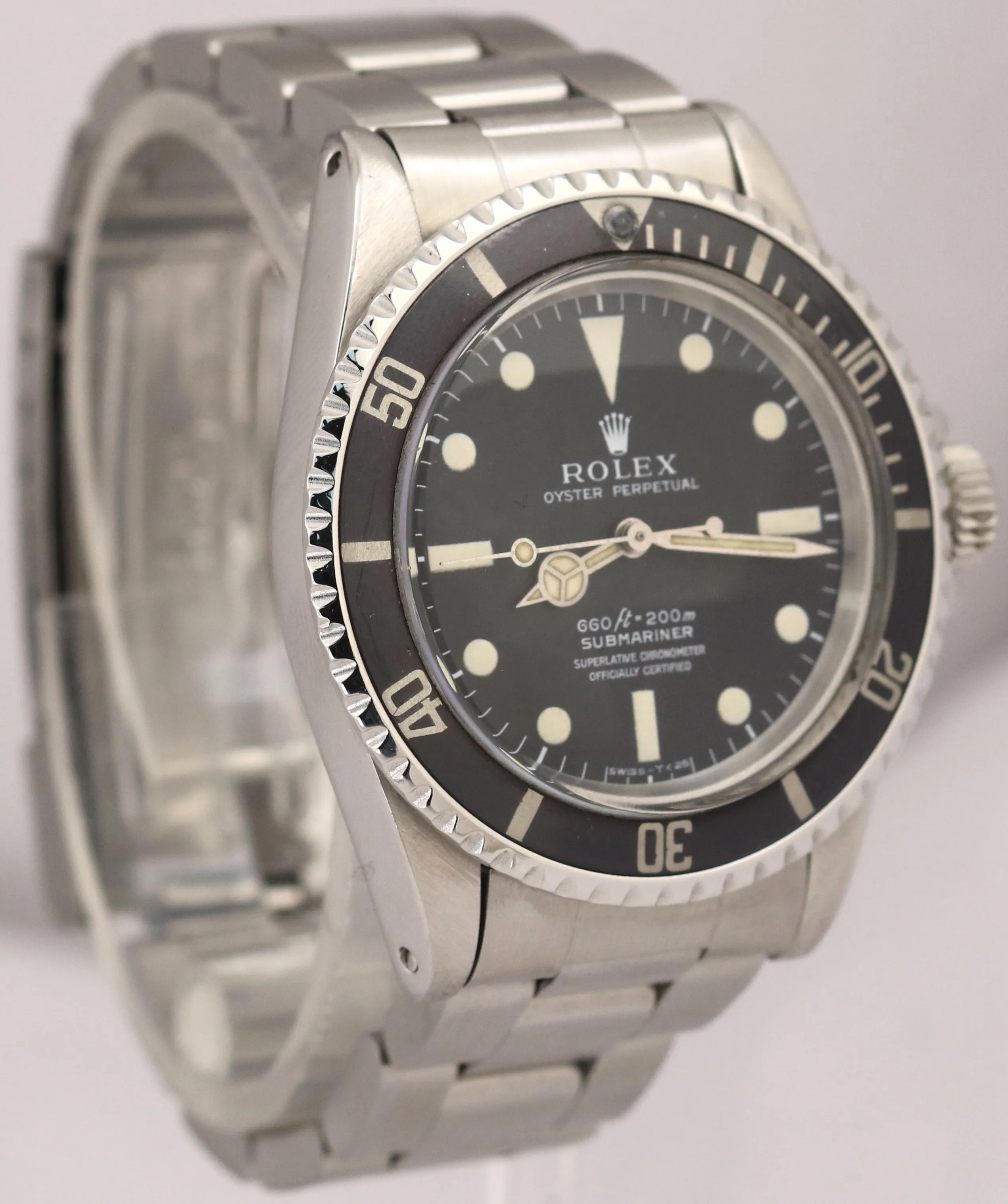 VINTAGE 1970 Rolex Submariner Stainless Steel PATINA 40mm Oyster Dive 5512 Watch