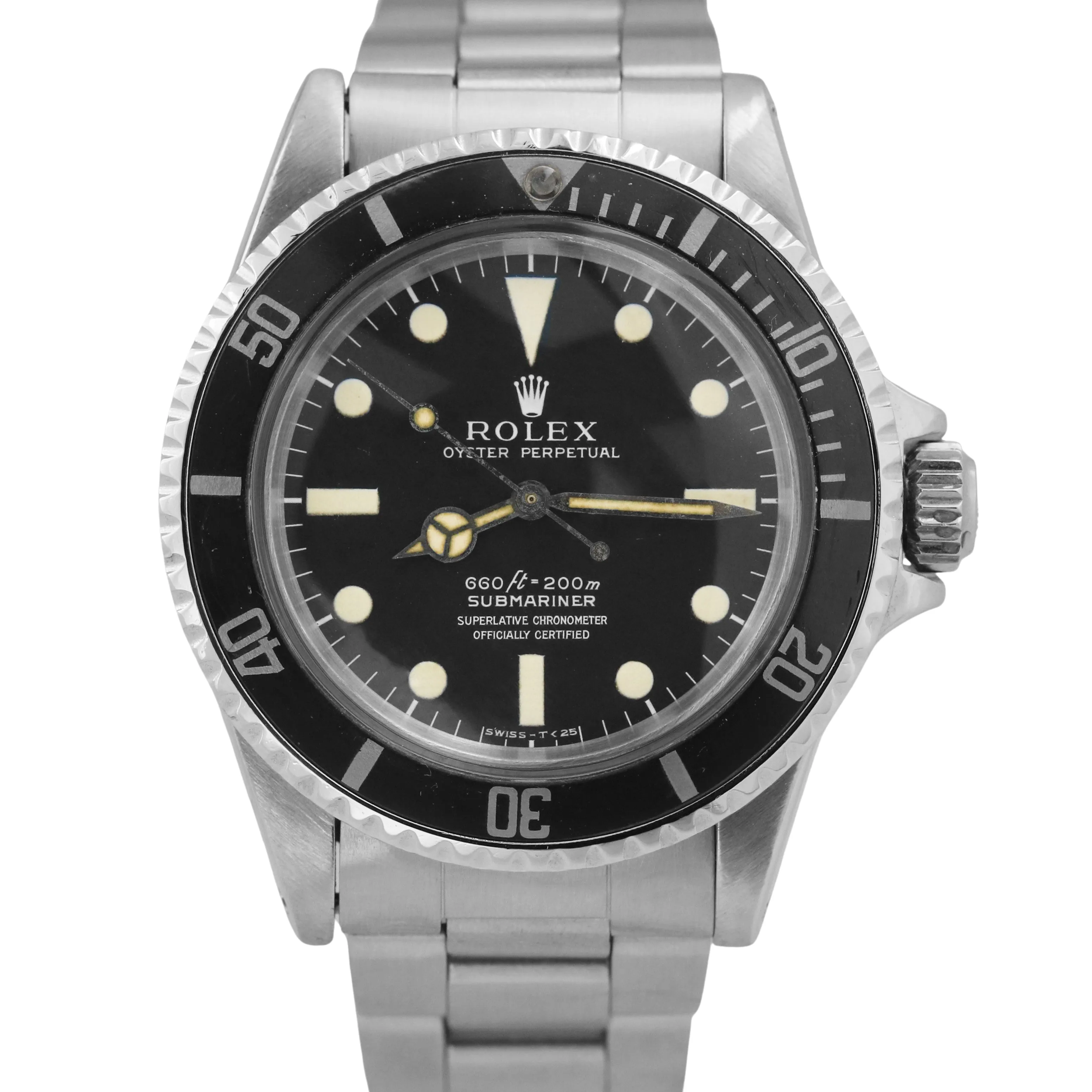 VINTAGE 1970 Rolex Submariner Stainless Steel PATINA 40mm Oyster Dive 5512 Watch