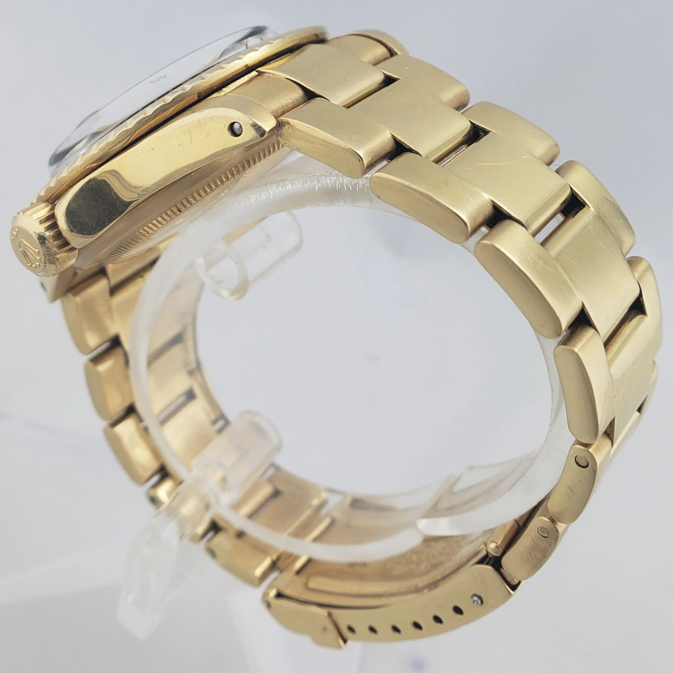 Vintage 1976 Rolex Submariner Date Black Nipple Dial 18K Yellow Gold Watch 1680