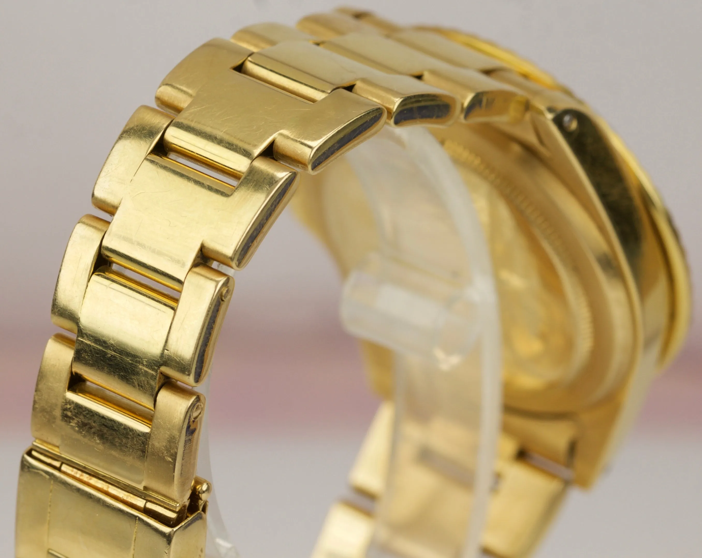 Vintage 1976 Rolex Submariner Date Black Nipple Dial 18K Yellow Gold Watch 1680