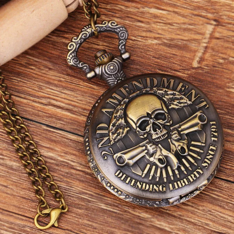 Vintage Bronze 2nd Amendment Pocket Watch