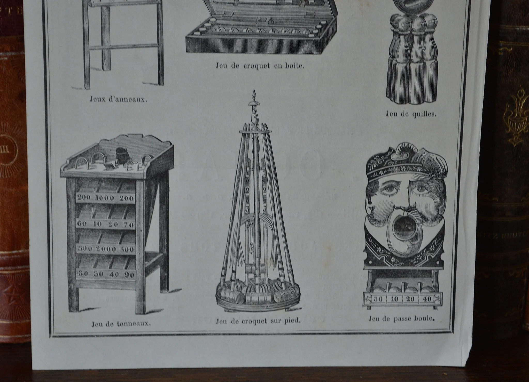 Vintage French Paris Graphic Advertising Print for Children's Toys and Watches Two Sided Ephemera