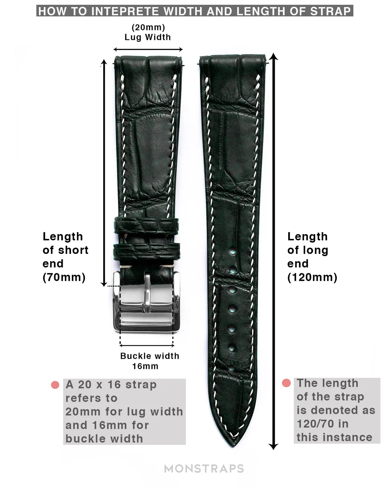 Vintage Italian Distressed Leather Strap (Cognac)