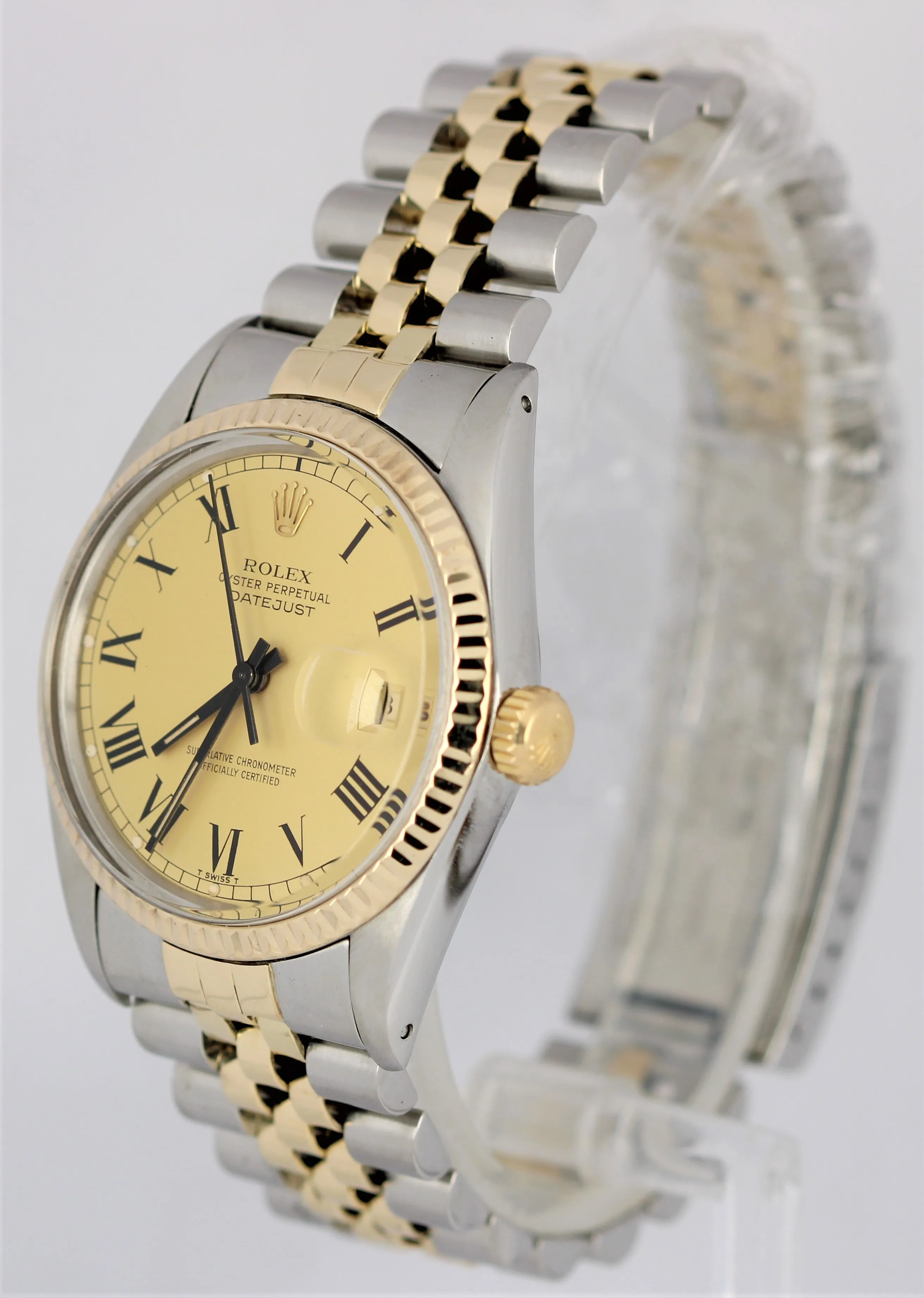 VINTAGE Rolex DateJust Two-Tone 18k Stainless Buckley Dial 36mm 16013 Watch