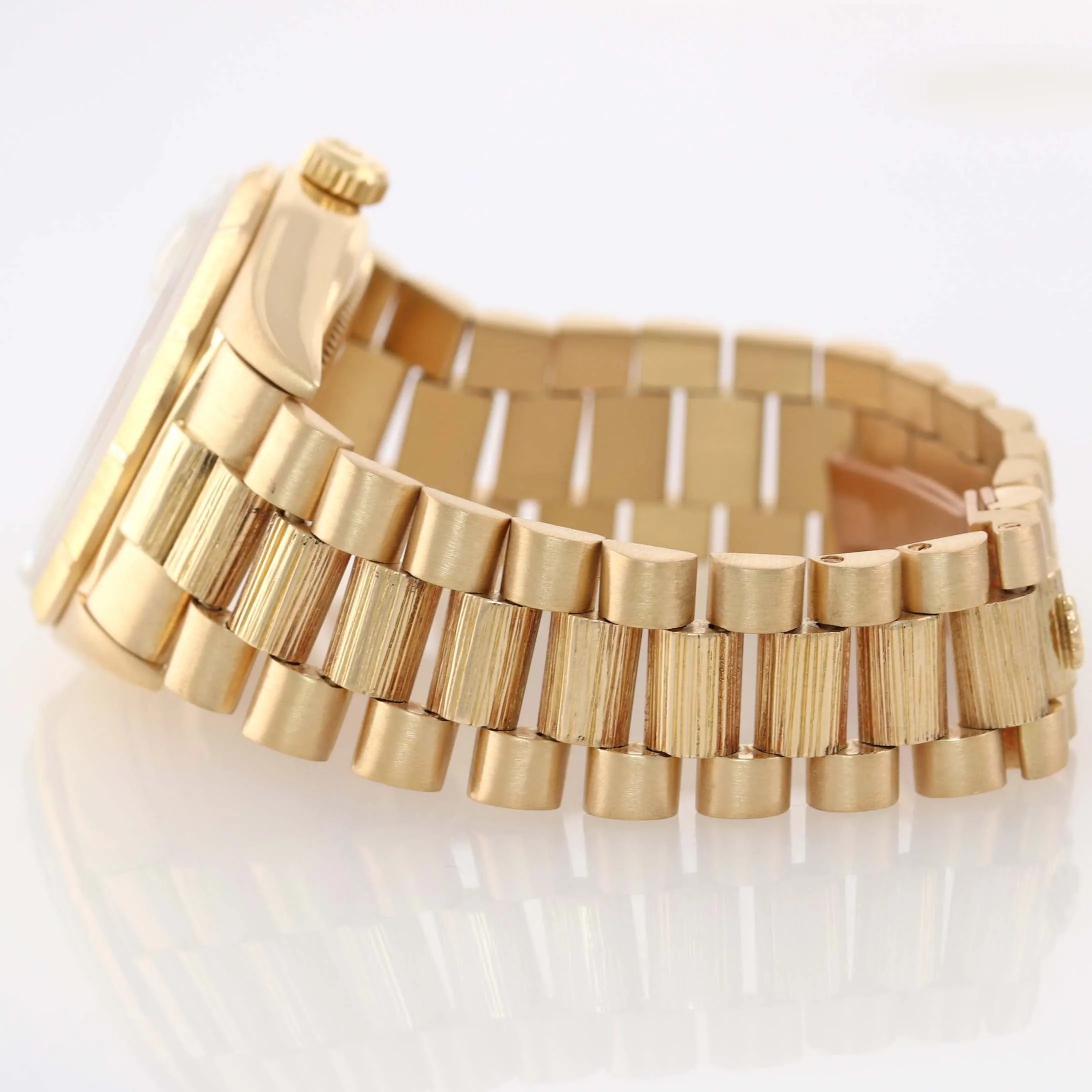 Vintage Rolex Day-Date President 36mm 18078 Bark 18K Yellow Gold Watch 18038