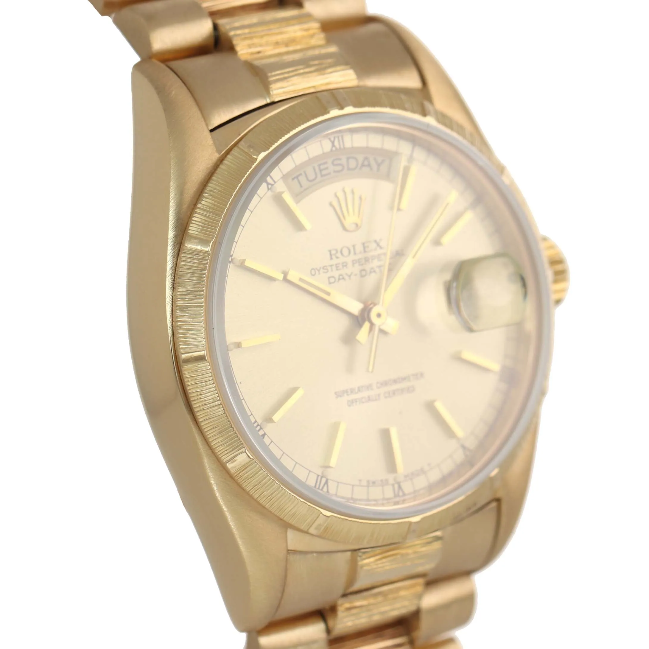Vintage Rolex Day-Date President 36mm 18078 Bark 18K Yellow Gold Watch 18038