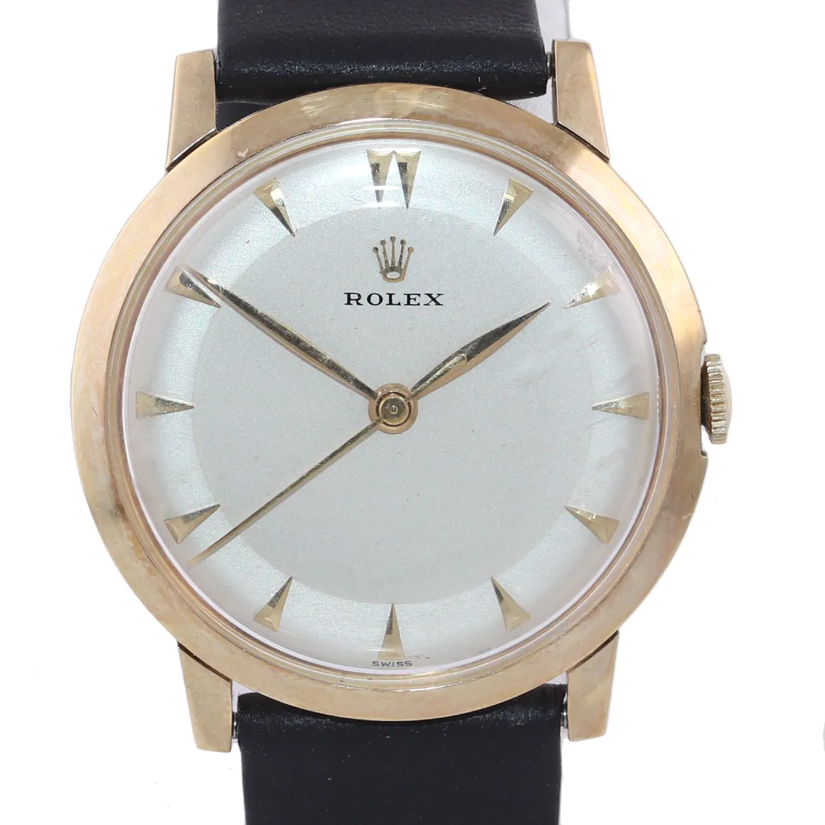 Vintage Rolex Solid 14k Yellow Gold Manual Wind 34mm Watch