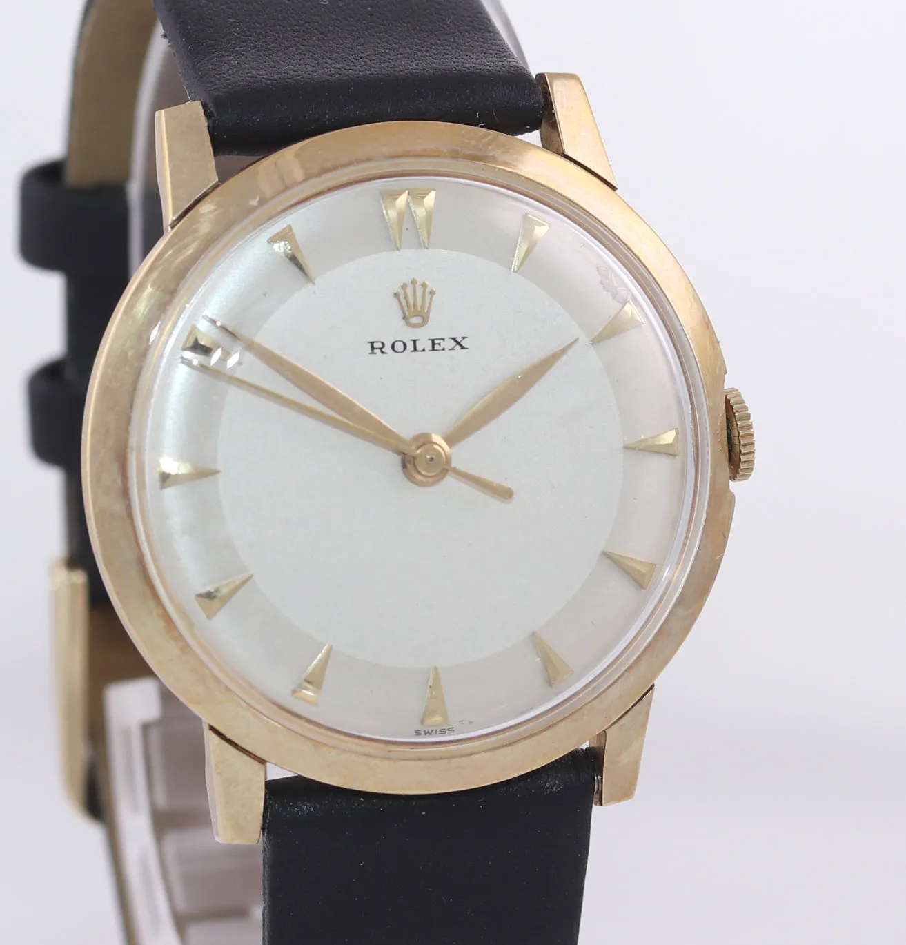Vintage Rolex Solid 14k Yellow Gold Manual Wind 34mm Watch