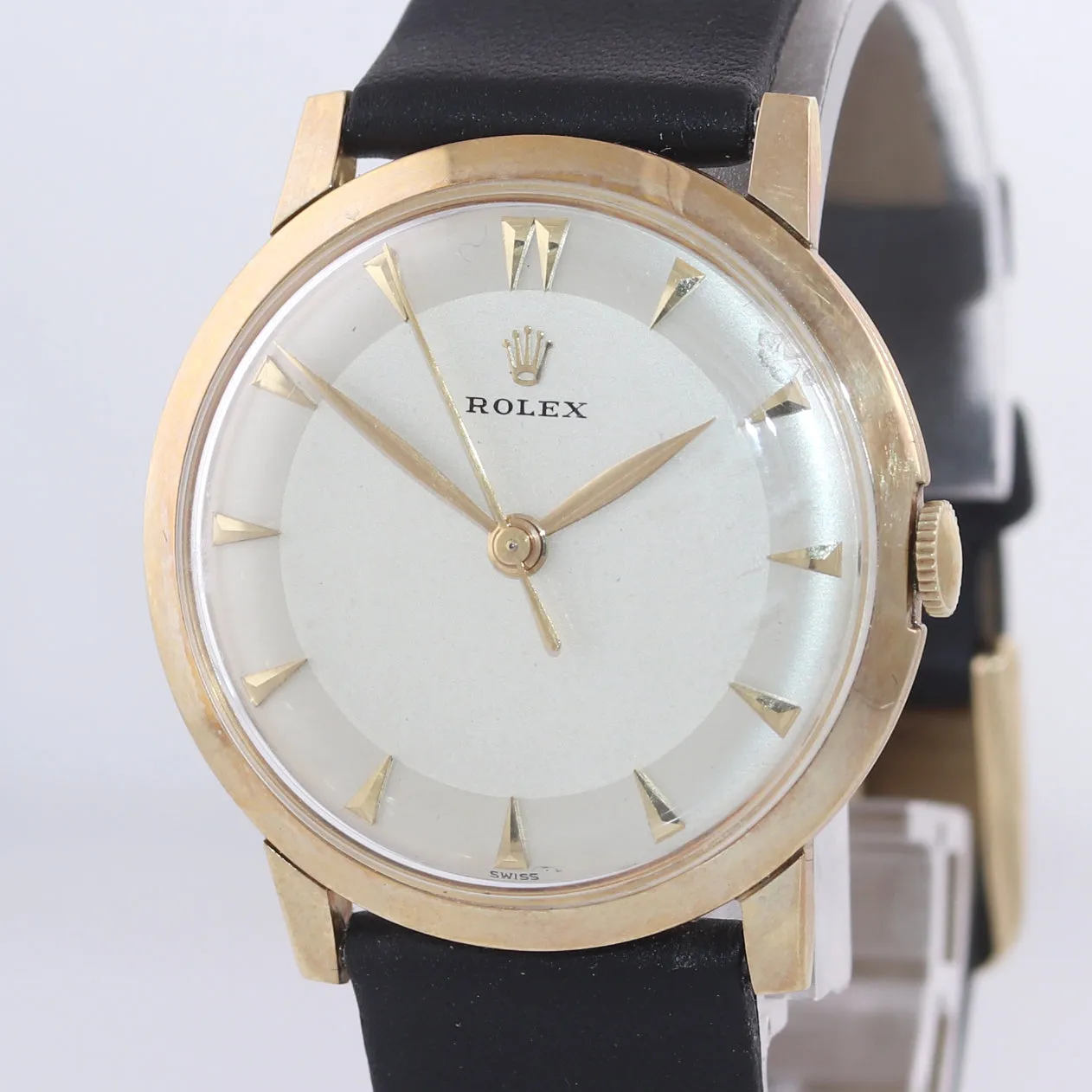 Vintage Rolex Solid 14k Yellow Gold Manual Wind 34mm Watch
