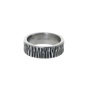 Vintage Textured Titanium Steel Ring