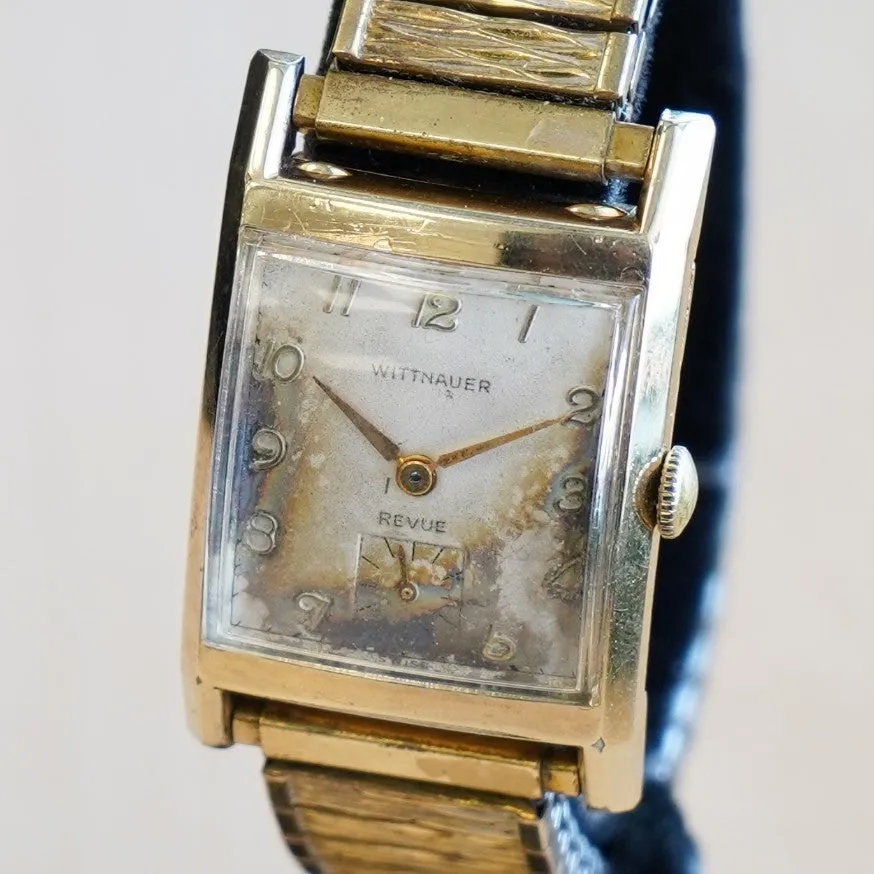 Vintage WITTNAUER Revue Mechanical Watch 17 Jewels Cal. Revue 79 Wristwatch
