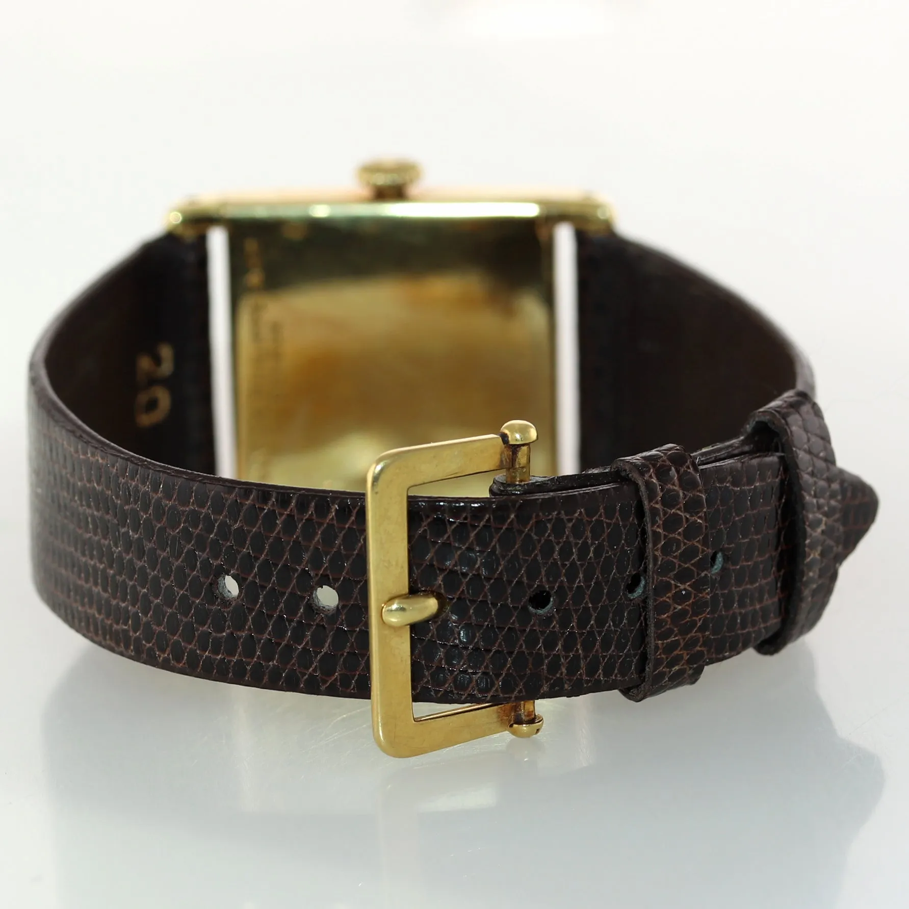 VTG Patek Philippe Dress 18k Yellow Gold 24mm Silver Arabic Manual Wind Watch