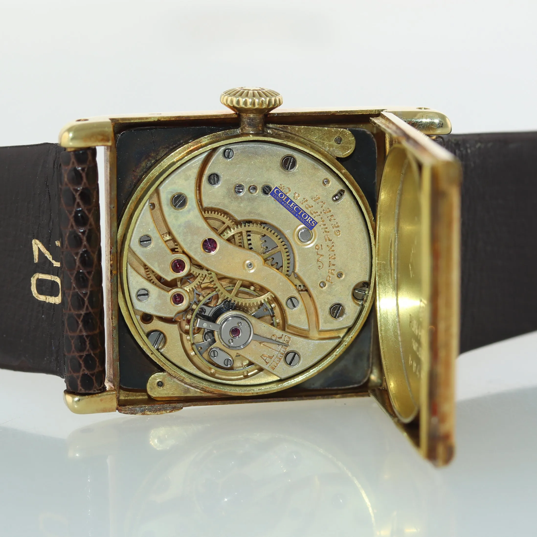 VTG Patek Philippe Dress 18k Yellow Gold 24mm Silver Arabic Manual Wind Watch