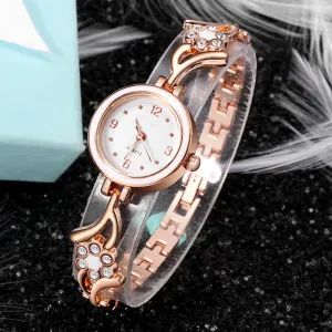 W3912 - Retro Floral Bracelet Watch