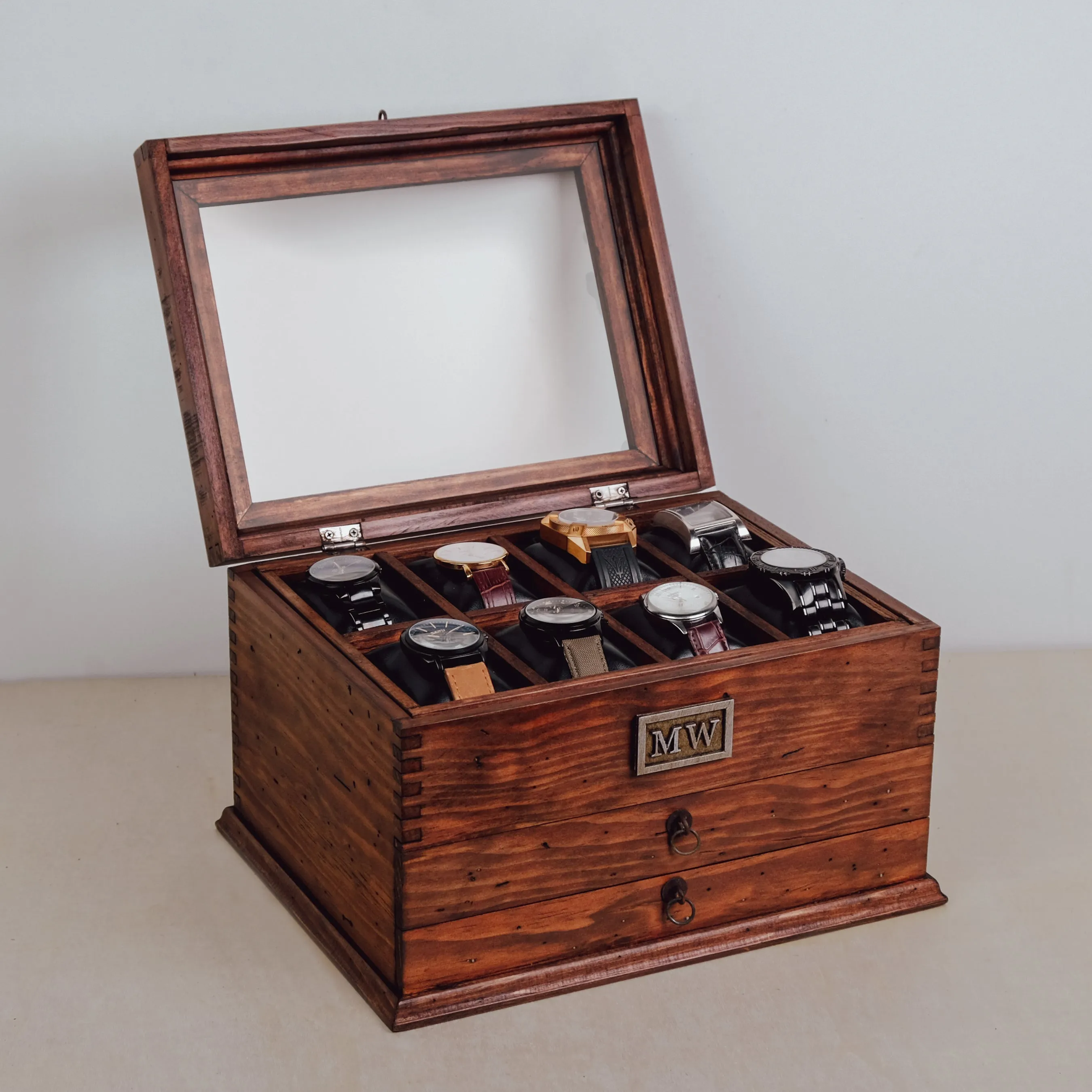 Watch Box with Double Drawer N.8