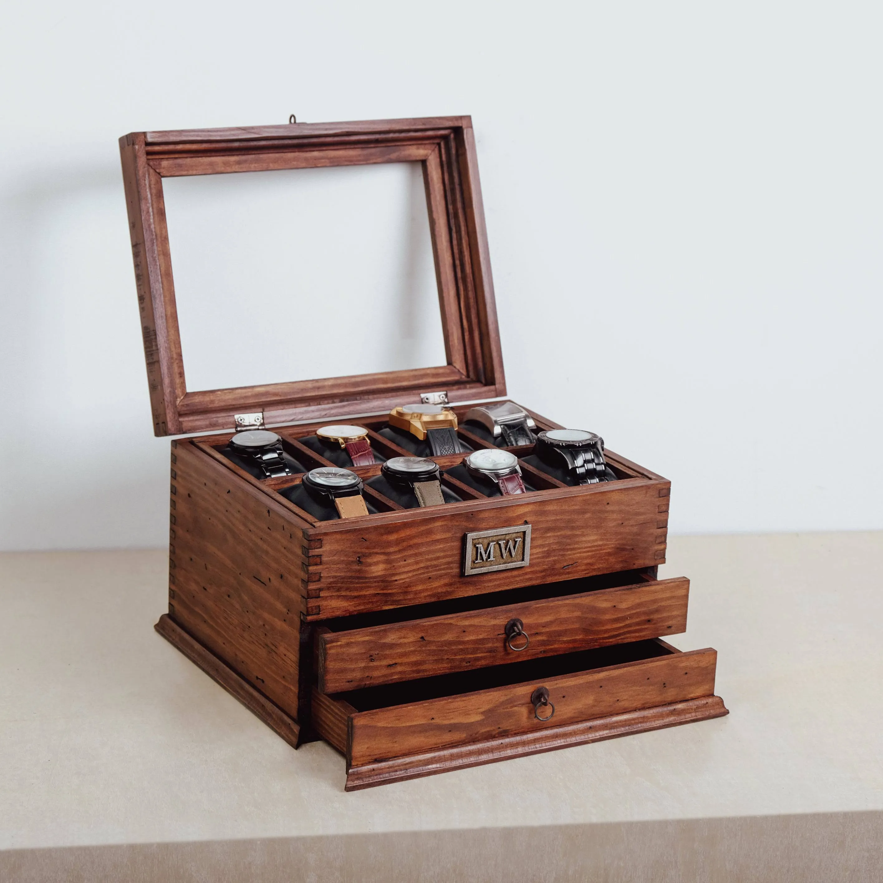 Watch Box with Double Drawer N.8