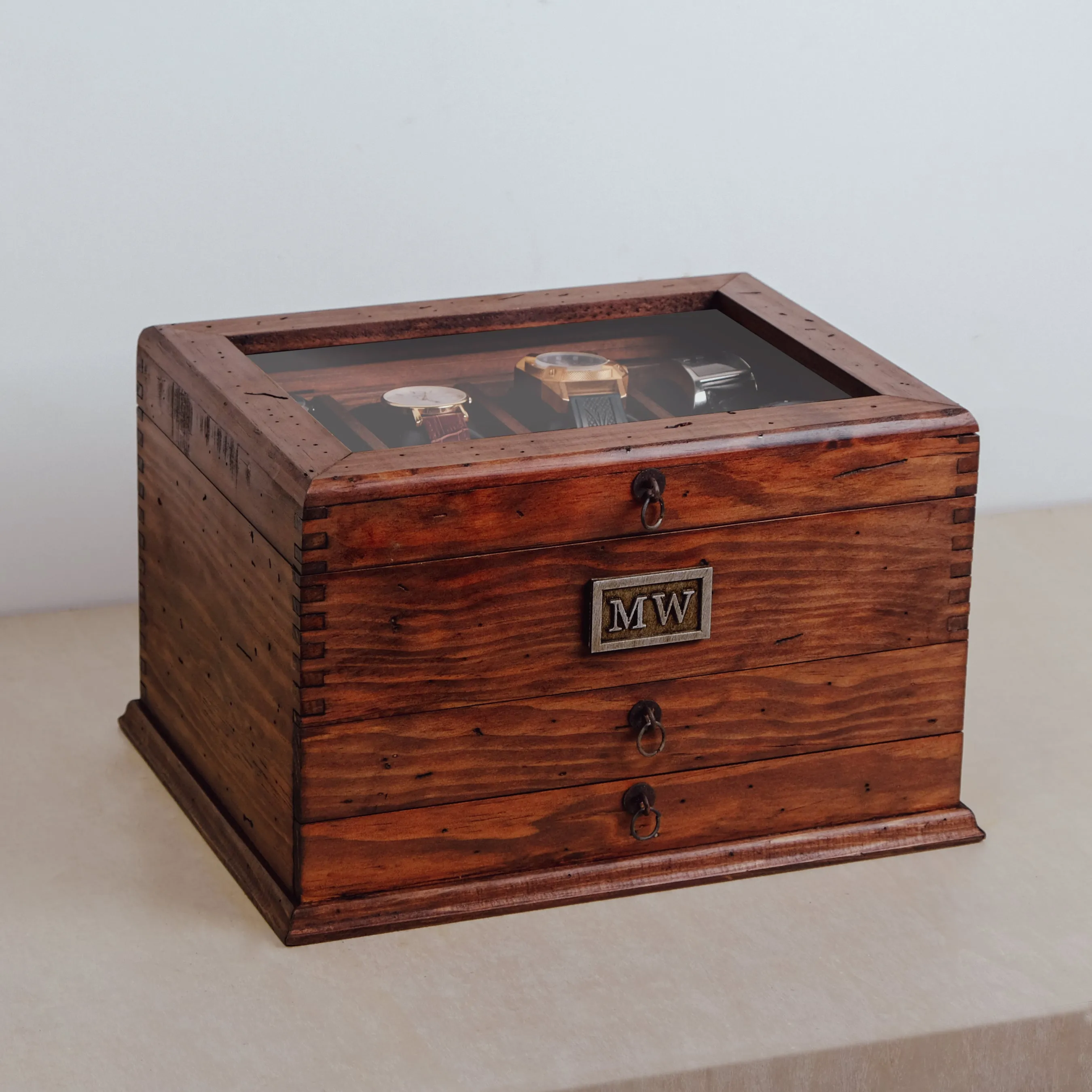 Watch Box with Double Drawer N.8