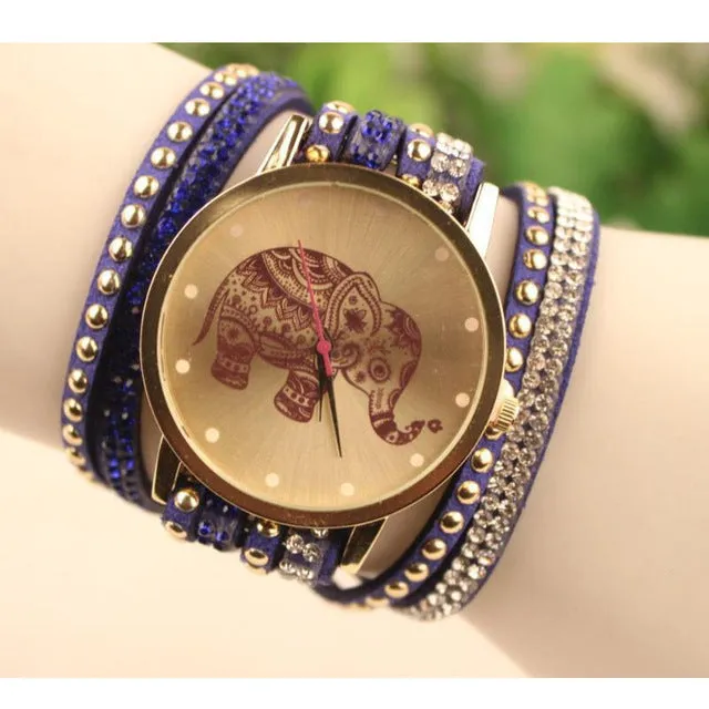 Watch Women Luxury Fashion Elephant Boho Bracelet Women Dress Watches Ladies Quartz Wrist watches montre femme