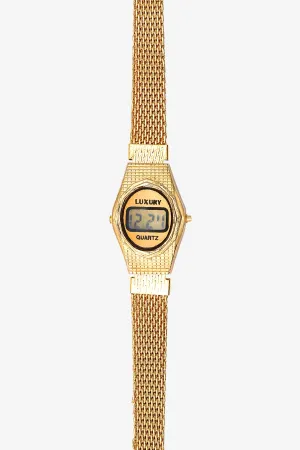 WCHRA56 - Tiny Oval Metal Mesh Luxury Watch